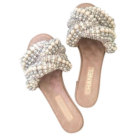 chanel pearl fantasy slides|Sandals .